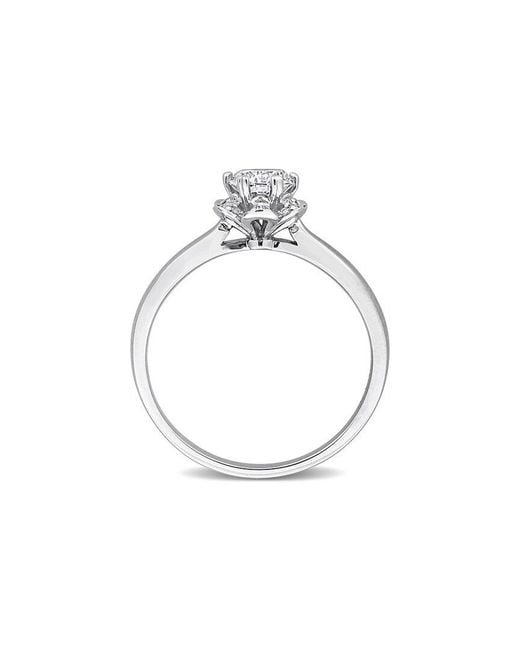 Lab Grown Diamonds White Created Forever 18K 0.53 Ct. Tw. Lab-Grown Diamond Center Design Ring
