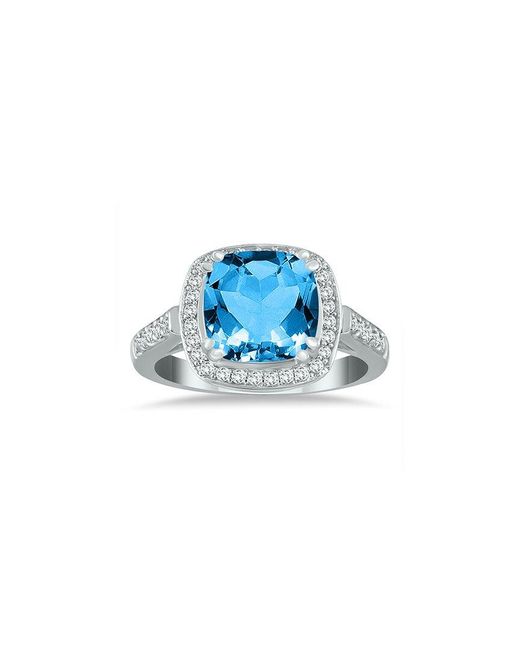 Gem Spark Blue 14K 3.74 Ct. Tw. Diamond & Topaz Ring