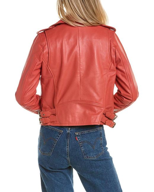 Walter Baker Red Liz Leather Jacket