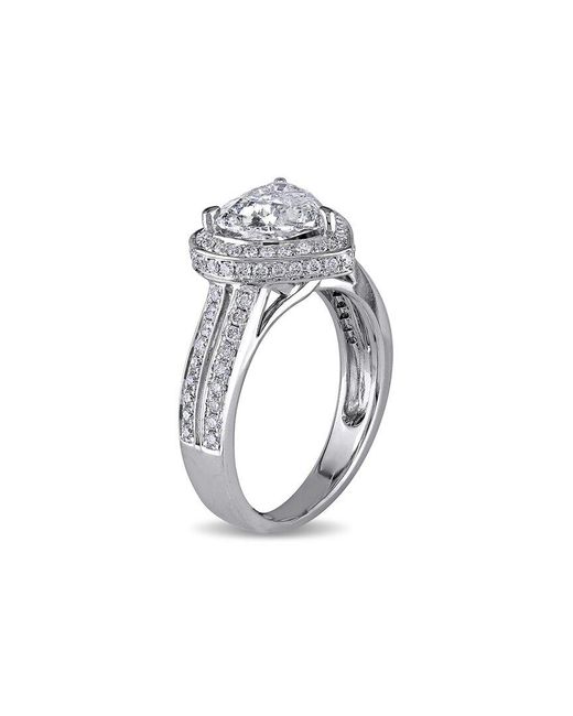Rina Limor White 14K 1.99 Ct. Tw. Diamond Split Shank Halo Ring