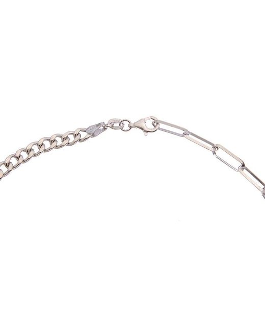 Meshmerise Metallic 18k Over Silver 0.10 Ct. Tw. Diamond Necklace
