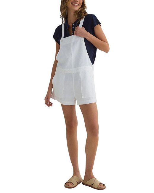 Bella Dahl White Button Side Linen Shortall
