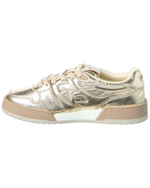 Fendi Metallic Match Leather Sneaker