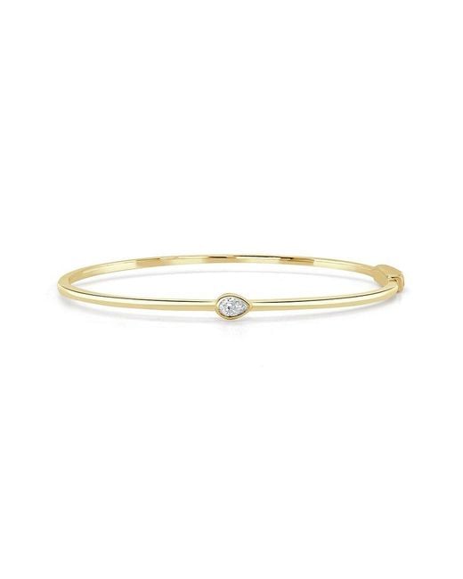 Sabrina Designs White 14K 0.19 Ct. Tw. Diamond Bangle Bracelet