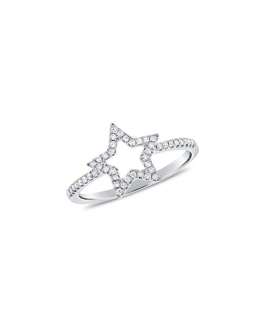 Sabrina Designs White 14k 0.17 Ct. Tw. Diamond Star Ring