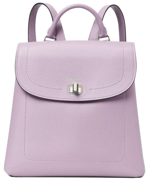 Kate Spade Purple Essential Medium Leather Backpack