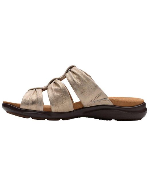 Clarks Brown Kitly Slide Sandal