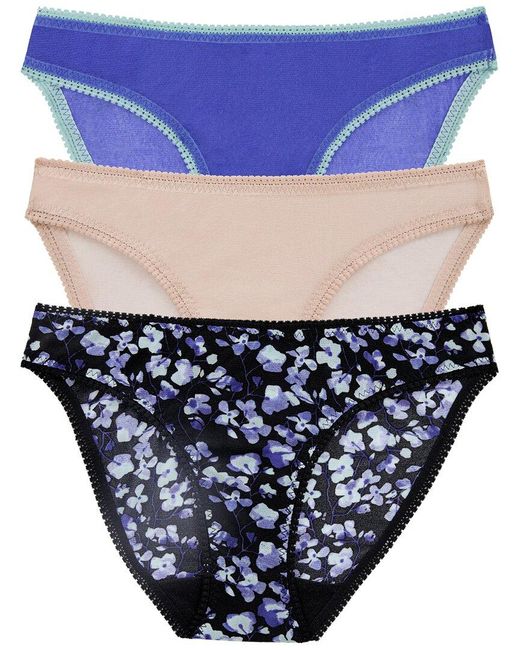 On Gossamer Blue Set Of 3mesh Bikini