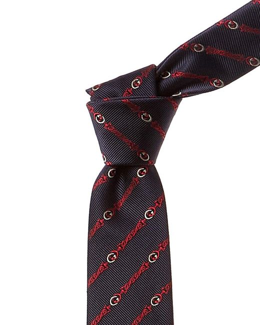 Gucci Purple Treccissima Silk Tie for men