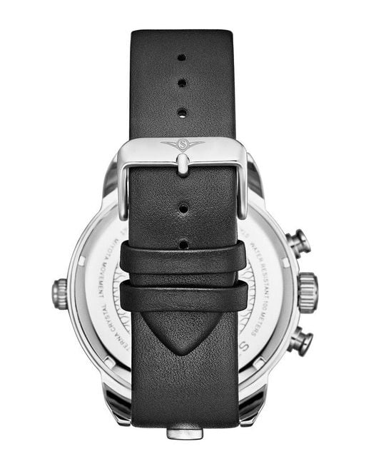 Stuhrling Black Monaco Watch for men