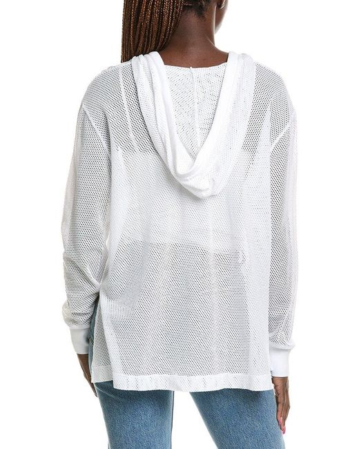 Michael Stars White Jessica Hoodie