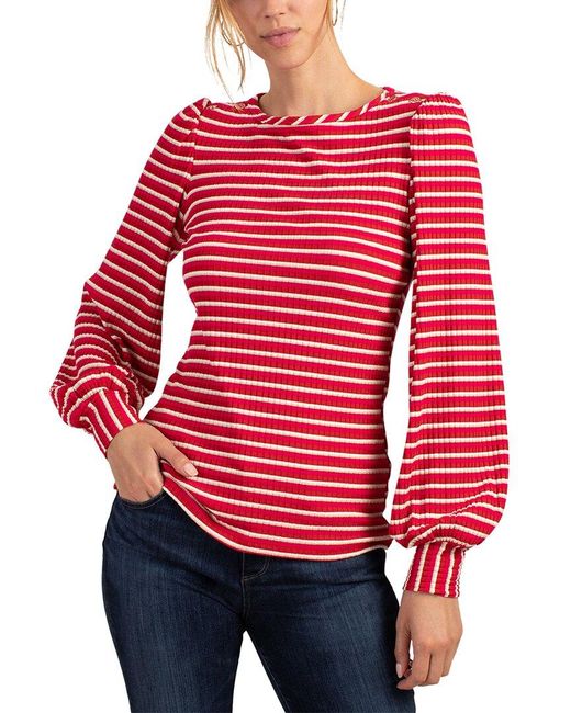 Trina Turk Red Saltaire Top