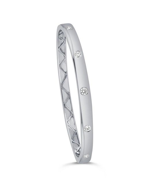 Sabrina Designs White 14K 0.42 Ct. Tw. Diamond 5-Stone Bangle Bracelet