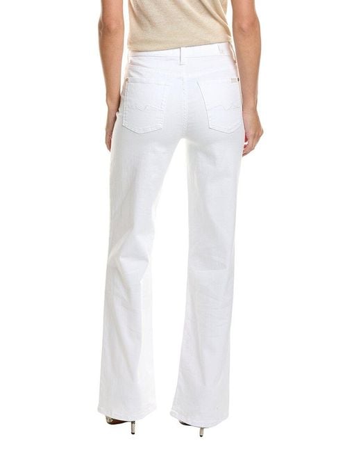 7 For All Mankind White Alexa Casablanca Straight Jean