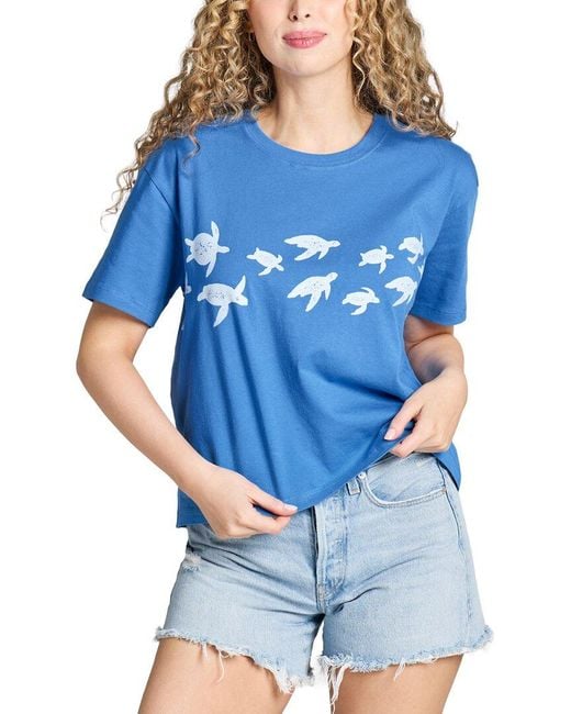 Life Is Good. Blue Crusher Boxy Tee