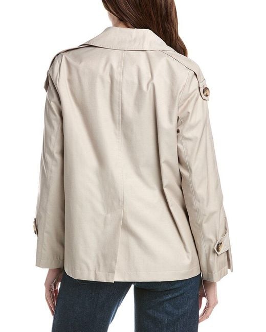 Sam Edelman Natural Cropped Double-Breasted Swing Jacket