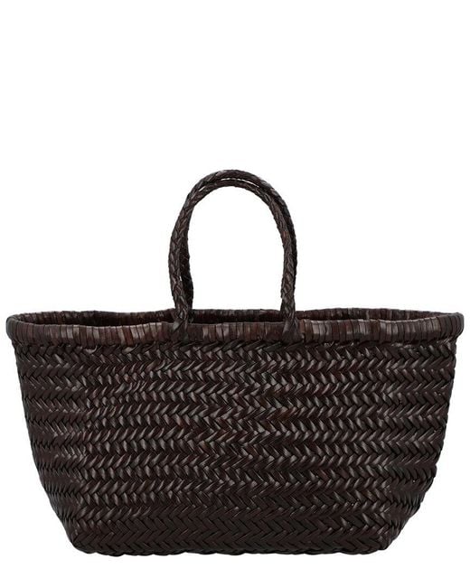 Dragon Diffusion Black Small Triple Jump Leather Tote