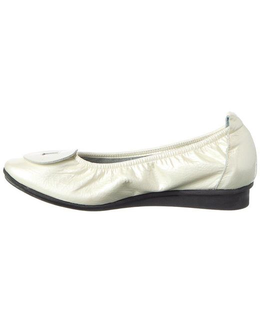 Arche White Ninaya Leather Flat