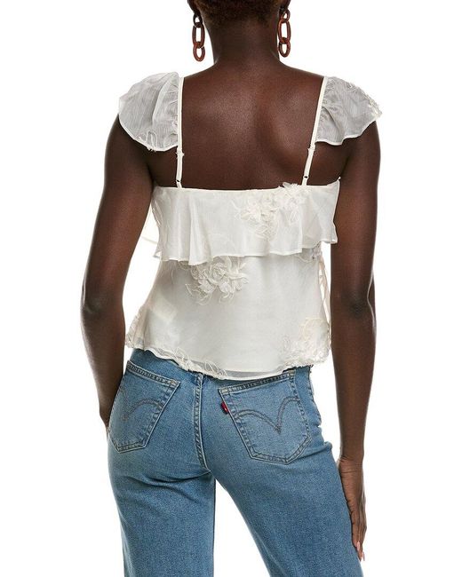 Bardot Blue Lisette Frill Detail Cami