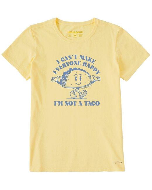 Life Is Good. Yellow Crusher T-Shirt