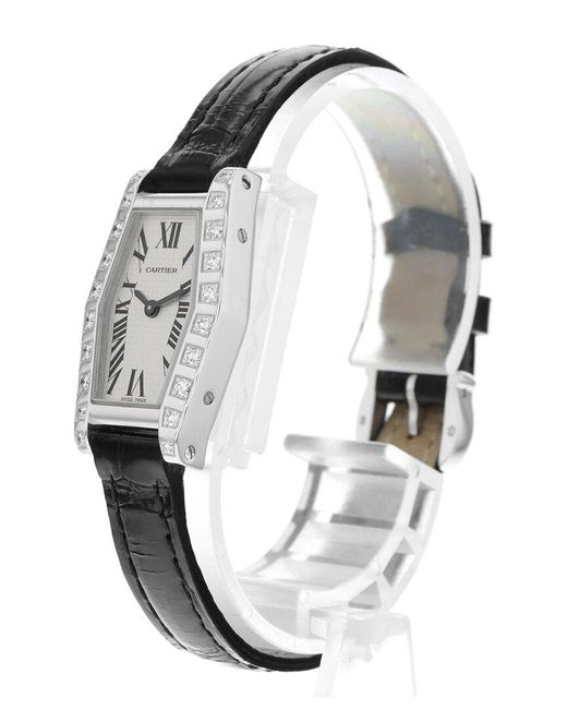 Cartier Gray Hexagonal Lanieres Diamond Watch (Authentic Pre-Owned)