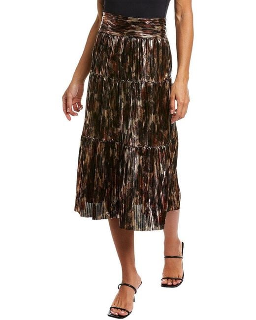 Ba&sh Brown Poly Skirt