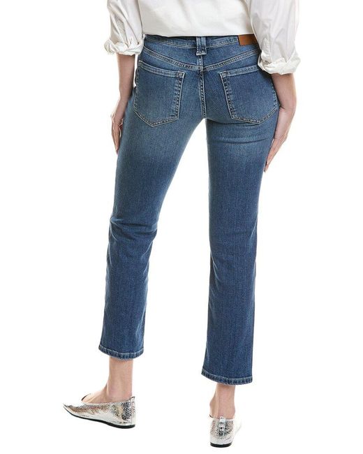 Free People Blue We The Free Oracle Low-Rise Slim Straight Jean