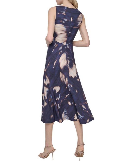 DKNY Blue Fit & Flare Dress