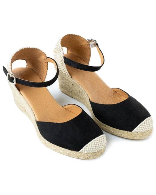 Menina Step Black Jimena Leather Espadrille