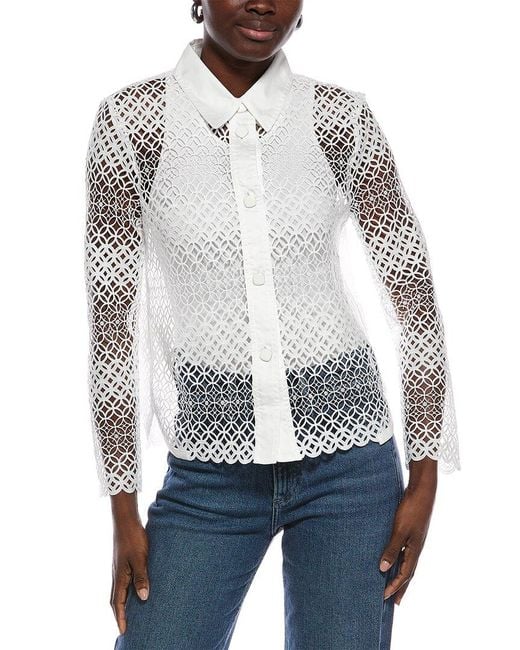Marc Cain White Lace Blouse