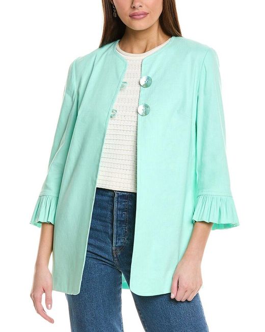 Sara Campbell Green Carmen Linen Jacket