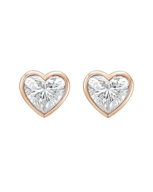 Diana M White Diana M. 14K Rose 10.00 Ct. Tw. Lab-Grown Diamond Stud Earrings