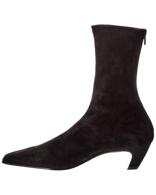 Khaite Black Arizona Suede Bootie