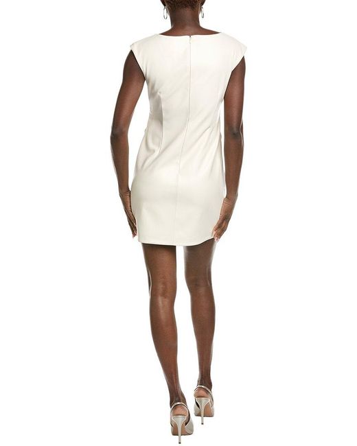 Kenneth Cole White Ruched Solid Mini Dress