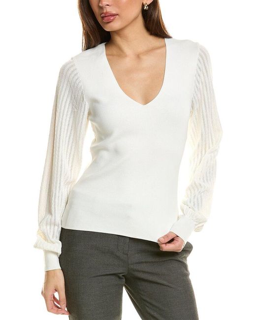Reiss White Lexi Sweater