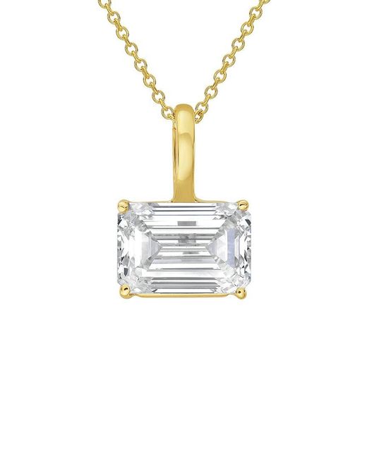 Diana M Metallic 14K 3.00 Ct. Tw. Lab-Grown Diamond Solitaire Pendant