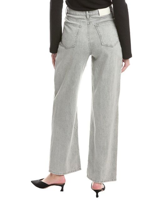 DL1961 Gray Casie Light Storm Cloud Relaxed Wide Leg Jean