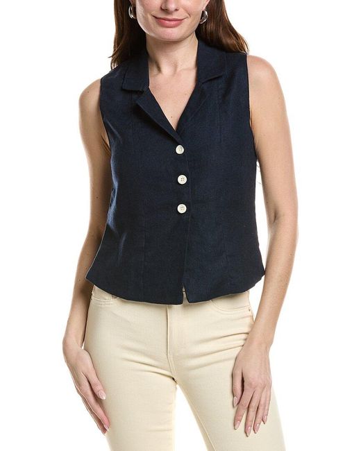 DL1961 Blue Neev Linen Top