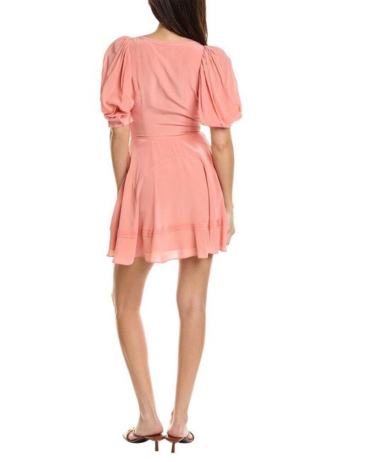 Joie Pink Rianne Silk Mini Dress