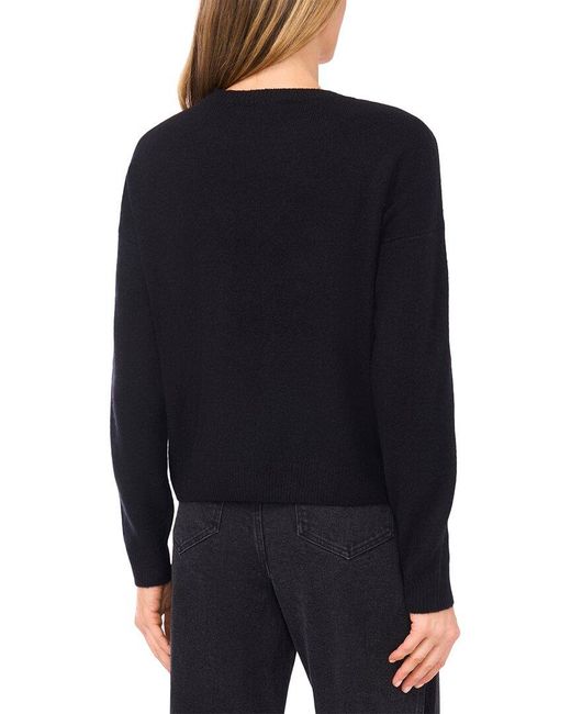 Cece Blue Heatset Bow Pullover Sweater