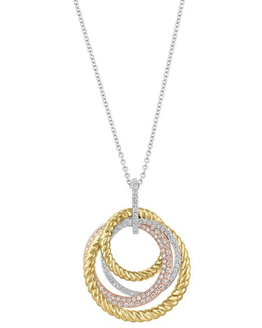 Effy Fine Jewelry Metallic 14K 0.57 Ct. Tw. Diamond Necklace