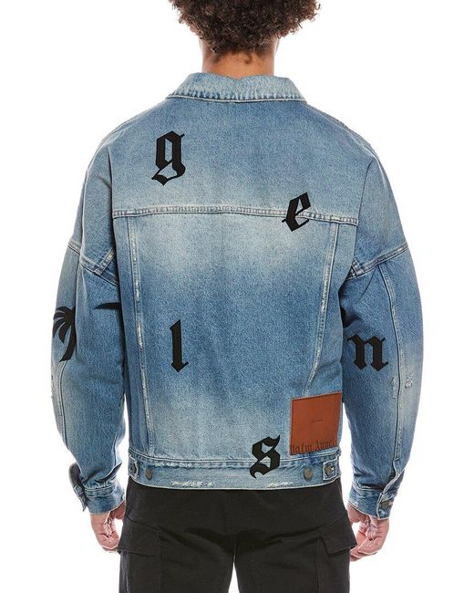 Palm Angels Blue Jacket for men