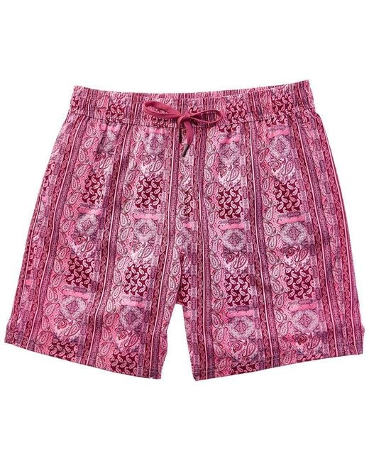 Robert Graham Red Swim Trunk for men