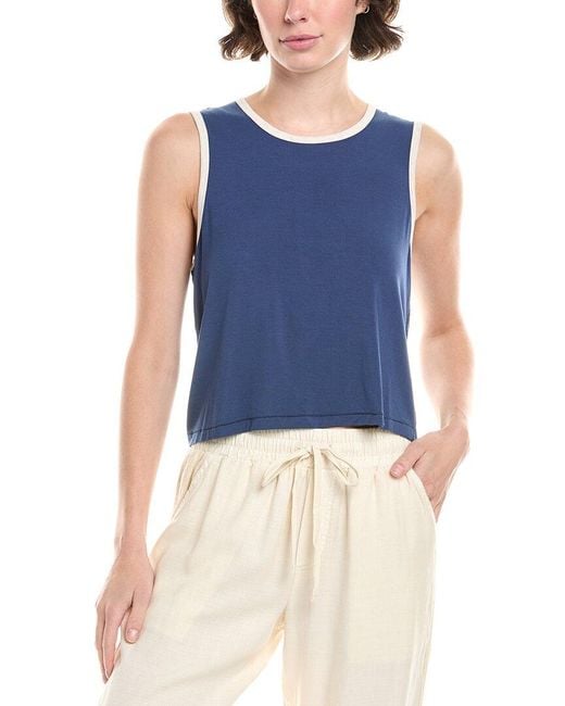 Z Supply Blue Warmer Days Ringer Tank