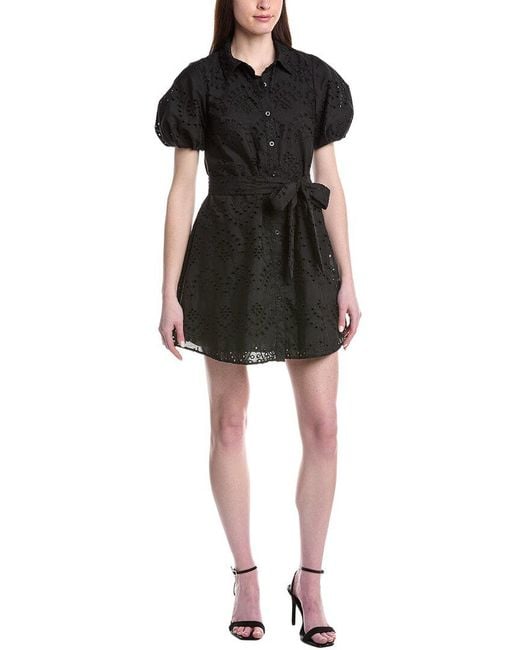 Sam Edelman Black Eyelet Shirtdress
