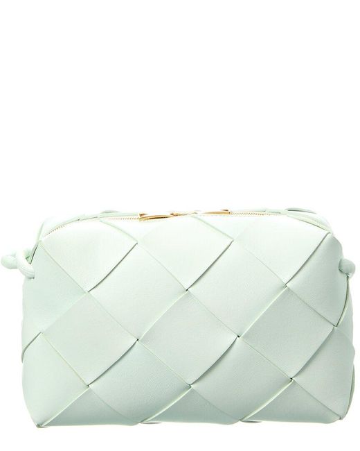 Bottega Veneta Green Cassette Small Intrecciato Leather Camera Bag