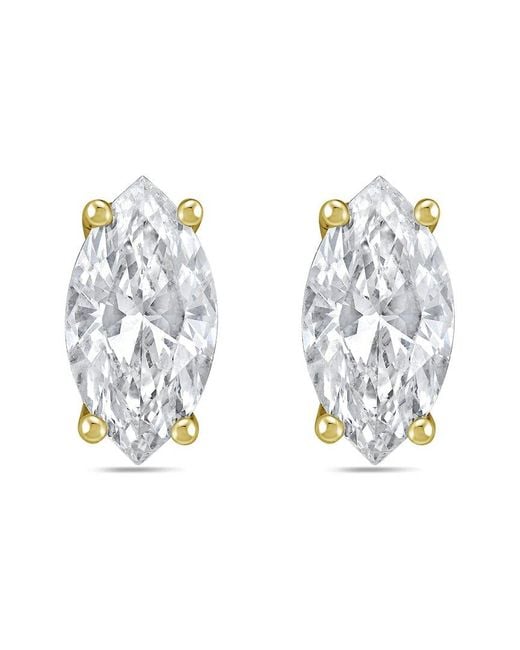 Diana M Metallic Diana M. 14K 3.00 Ct. Tw. Lab-Grown Diamond Stud Earrings