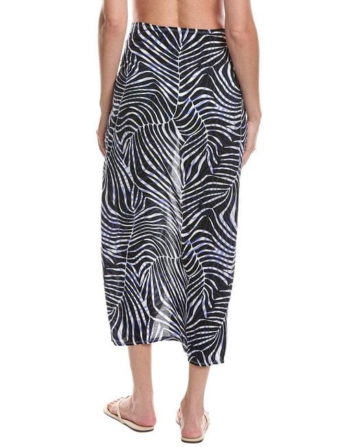 Anne Cole Blue Tie Front Pareo