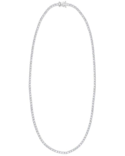 Diana M White 14K 3.70 Ct. Tw. Diamond Tennis Necklace