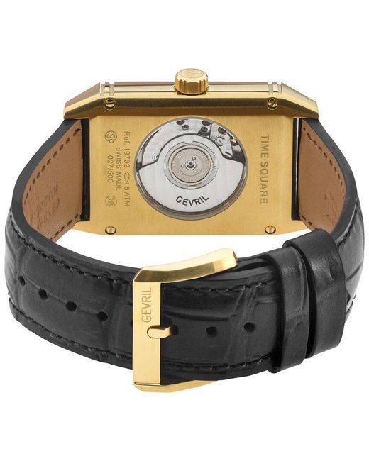 Gevril Metallic Time Square Watch for men